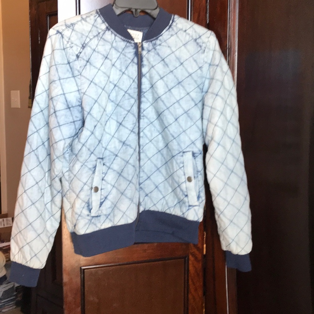Ashley denim quilted bomber